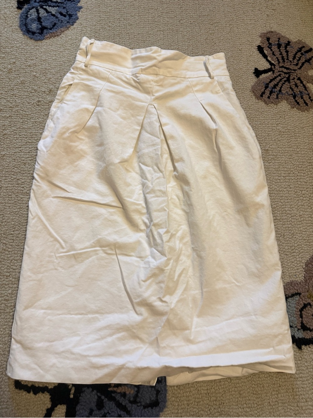 Piazza Sempione Cotton Midi Skirt in White